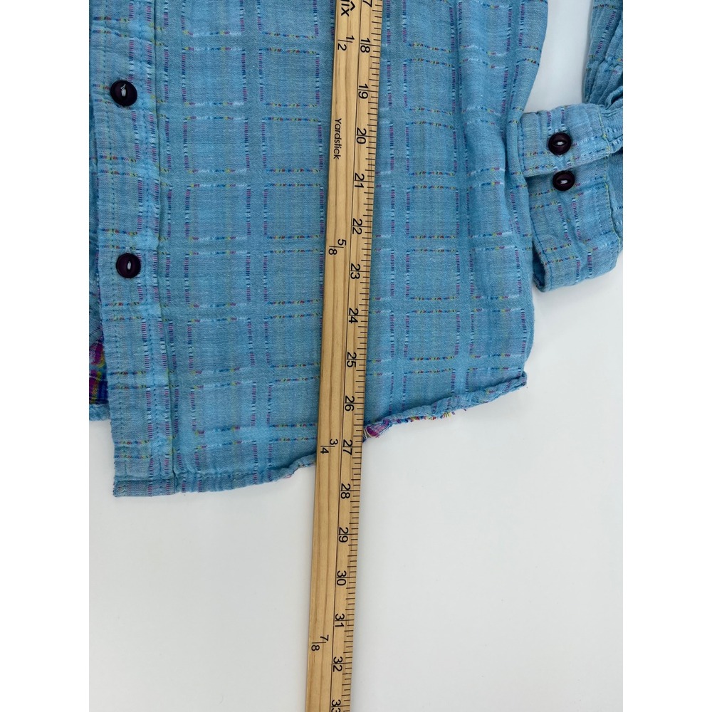 Carbon2Cobalt Button Down Shirt Mens L Blue Textured Double Cloth RN125641 - Picture 8 of 9